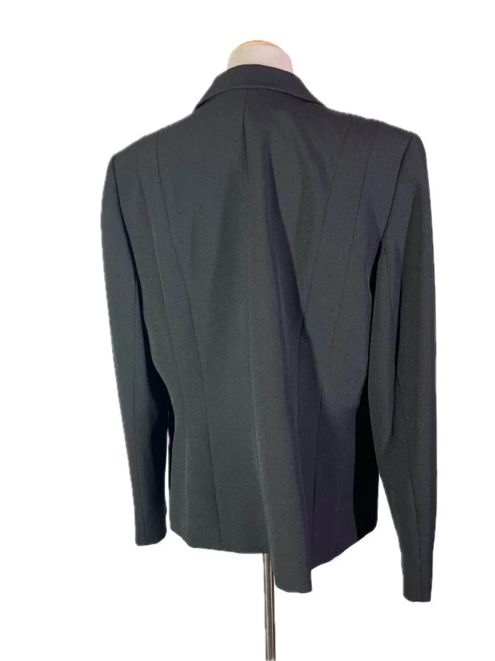 Kasper Size 16 Black Blazer Suit Jacket Button-Front Classic